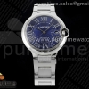 CHF 까르띠에 발롱블루40 블루다이얼 스틸브레이슬릿 Ballon Bleu 40mm SS CHF 1:1 Best Edition Blue Texture Dial on SS Bracelet A2824