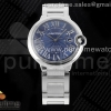 CHF 까르띠에 발롱블루42 블루다이얼 스틸브레이슬릿 Ballon Bleu 42mm SS CHF 1:1 Best Edition Blue Texture Dial on SS Bracelet A2824