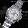 ARF V2 롤렉스 데이토나 화이트다이얼 스틸베젤 스틸브레이슬릿 Daytona 116520 ARF 1:1 Best Edition 904L SS Case and Bracelet White Dial A4130 Super Clone V2
