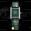 DRF 까르띠에 탱크 머스트 스몰 그린다이얼 그린가죽스트랩 Cartier Tank Must SS/LE Green Swiss Qtz