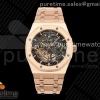 THBF 오데마피게 로얄오크 15407 로즈골드 스켈레톤다이얼 스틸브레이슬릿 Royal Oak 41mm Skeleton 15407 SS ZF 1:1 Best Edition Skeleton Dial on SS Bracelet A3132