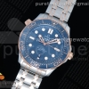 (NEW) VSF 오메가 씨마스터 다이버300 로즈골드콤비 블루다이얼 스틸브레이슬릿 2018 Seamaster Diver 300M SS/RG VSF 1:1 Best Edition RG Bezel Blue Dial on SS/RG Bracelet A8800