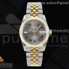 GMF 롤렉스 데이저스트36 옐로우골드 포금콤비 슬레이트로만다이얼 스틸브레이슬릿 윔블던 DateJust 36 SS/YG 126233 JDF Gold Wrapped 904L Steel Gray Dial Green Roman Markers on Jubilee Bracelet (Increase Weight)