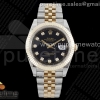 GMF V2 롤렉스 데이저스트41 옐로우골드 포금콤비 블랙다이아다이얼 스틸브레이슬릿 DateJust 41 SS/YG 126333 JDF Gold Wrapped 904L Steel Black Dial Diamonds Markers on Jubilee Bracelet V2