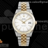 GMF V2 롤렉스 데이저스트41 옐로우골드 포금콤비 화이트다이얼 스틸브레이슬릿  DateJust 41 SS/YG 126333 JDF Gold Wrapped 904L Steel White Dial Stick Markers on Jubilee Bracelet V2