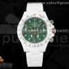 ZF 롤렉스 데이토나 AET화이트세라믹케이스 그린다이얼 세라믹브레이슬릿 Daytona AET White Solid Ceramic Case and Bracelet Green Dial ZF 1:1 Best Edition SA4130