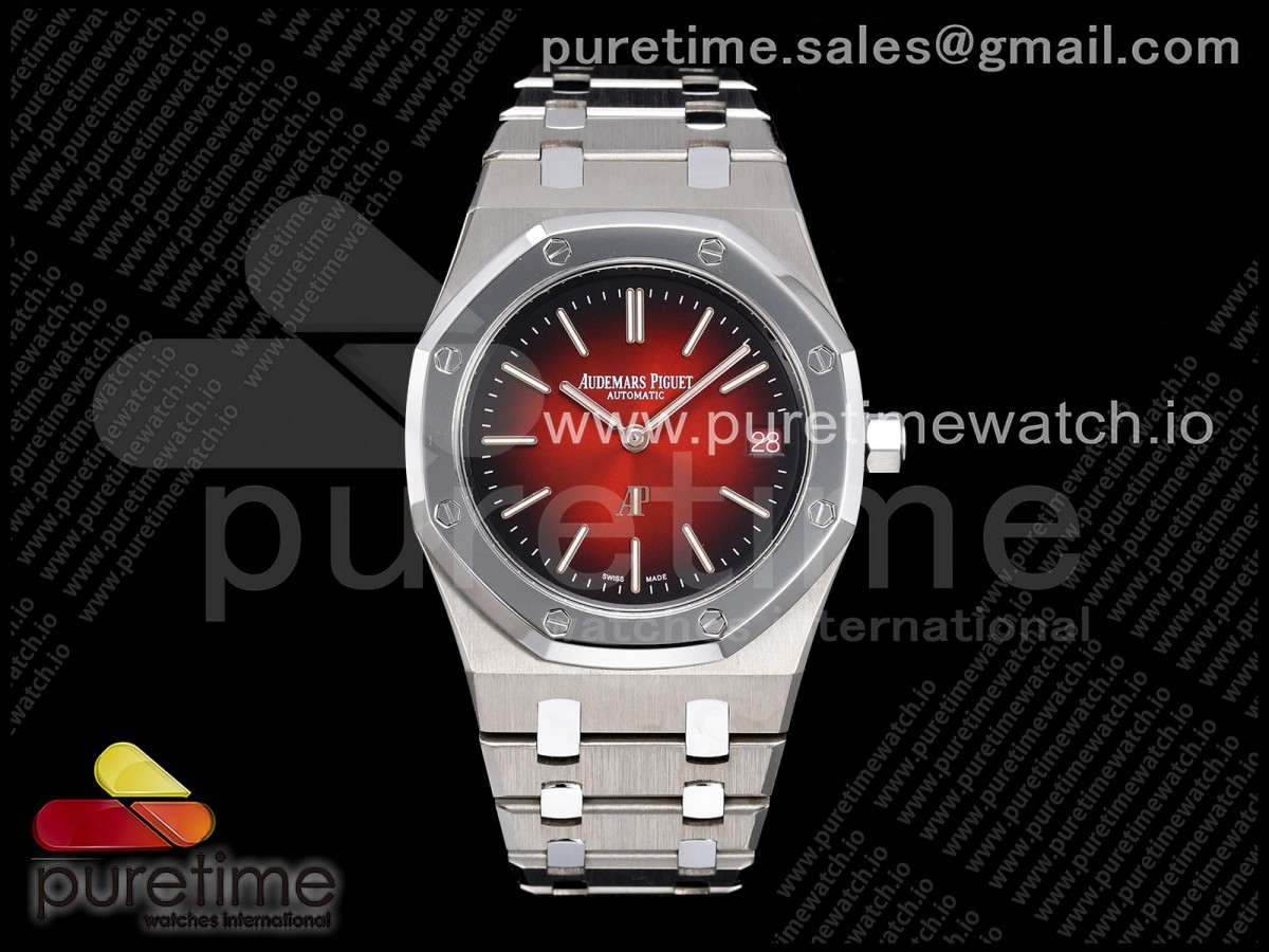 ZF 오데마피게 로얄오크 16202 티타늄 레드다이얼 스틸브레이슬릿 Royal Oak 39mm Titanium 16202XT ZF 1:1 Best Edition Red Dial on Bracelet A7121