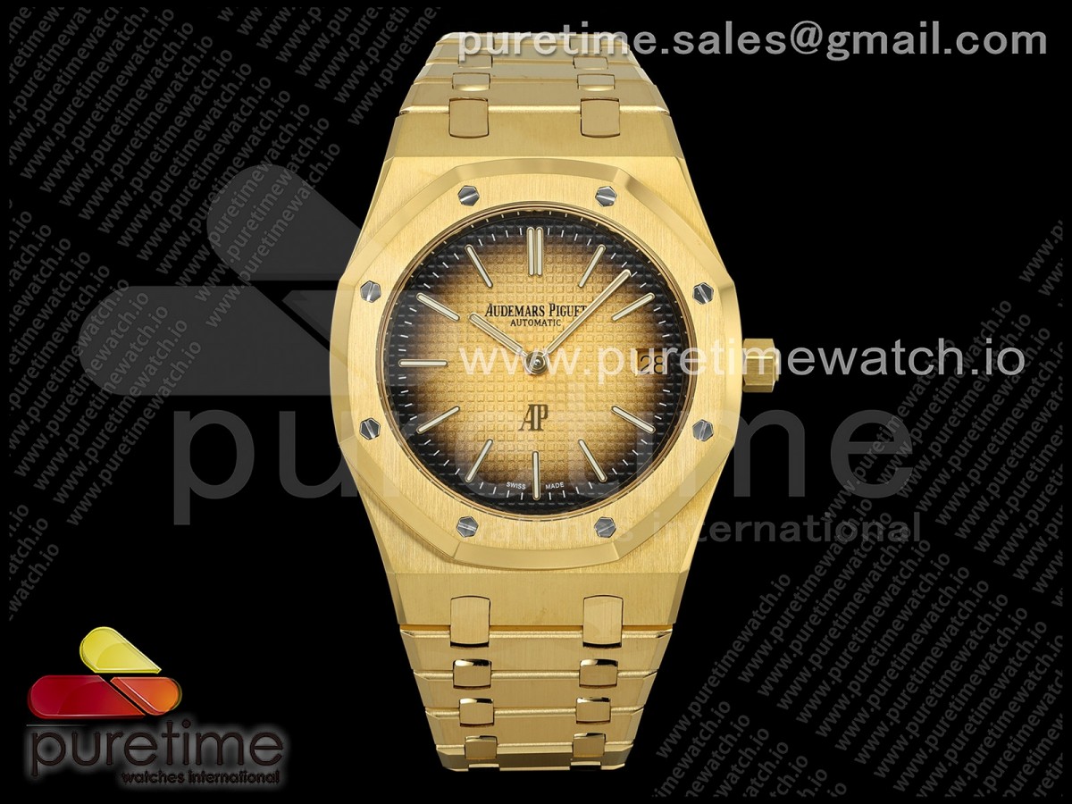 ZF 오데마피게 로얄오크 16202 옐로우골드 골드스모크다이얼 스틸브레이슬릿 Royal Oak 39mm 16202 YG ZF 1:1 Best Edition YG Smoked Dial on YG Bracelet A7121