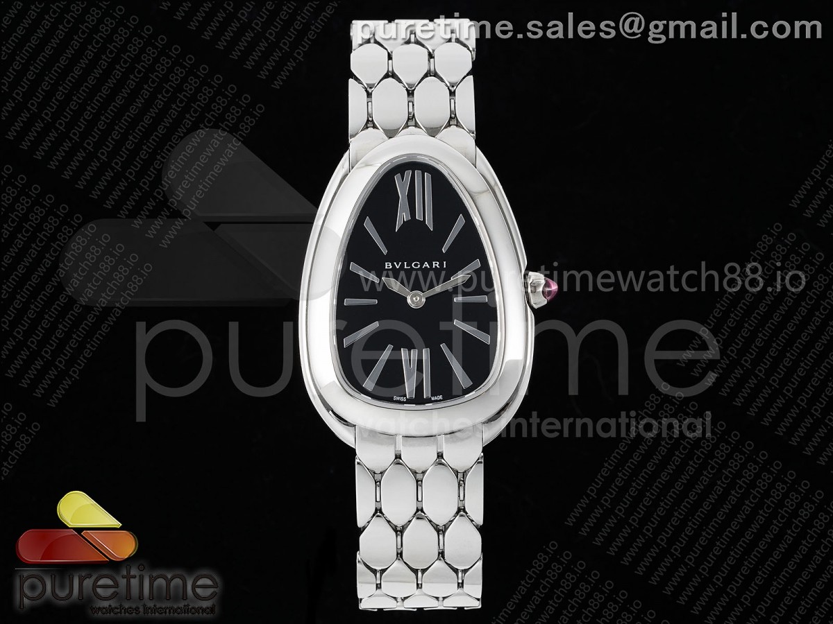 BVF 불가리 세르펜티 세두토리 블랙다이얼 스틸브레이슬릿 Serpenti Seduttori SS BVF 1:1 Best Edition Black Dial on SS Bracelet ETA Quartz