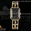 BVF 샤넬 프리미에르 아이코닉체인 옐로우골드 블랙다이얼 체인브레이슬릿 Ppremière Iconic Chain Watch YG BVF 1:1 Best Edition Black Dial on Chain Bracelet RONDA Quartz