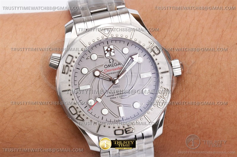 VSF 오메가 씨마스터007 다이버300 니만마커스 그레이다이얼 스틸브레이슬릿 Seamaster 007 Neiman Marcus SS/SS VSF Asia 8807