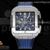 BBF 위블로 스퀘어뱅 유니코 티타늄 스켈레톤다이얼 블루러버스트랩 Square Bang Unico 42mm Titanium BBF 1:1 Best Edition Blue Skeleton Dial on Blue Rubber Strap A1280