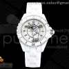 HTF 샤넬 J12 화이트세라믹 38미리 화이트코코다이얼 세라믹브레이슬릿 J13 38mm HTF 1:1 Best Edition White Korea Ceramic Coco Dial on Bracelet A2892