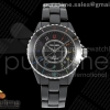 HTF 샤넬 J12 블랙세라믹 38미리 블랙레인보우다이얼 세라믹브레이슬릿 J13 38mm HTF 1:1 Best Edition Black Korea Ceramic Black Rainbow Dial on Bracelet A12.2