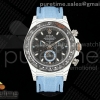DIWF 롤렉스 데이토나 화이트카본 블랙카본베젤 블랙다이얼 블루나일론스트랩 Daytona DIW White Carbon DIWF Best Edition Black Dial on Blue Nylon Strap DD4801