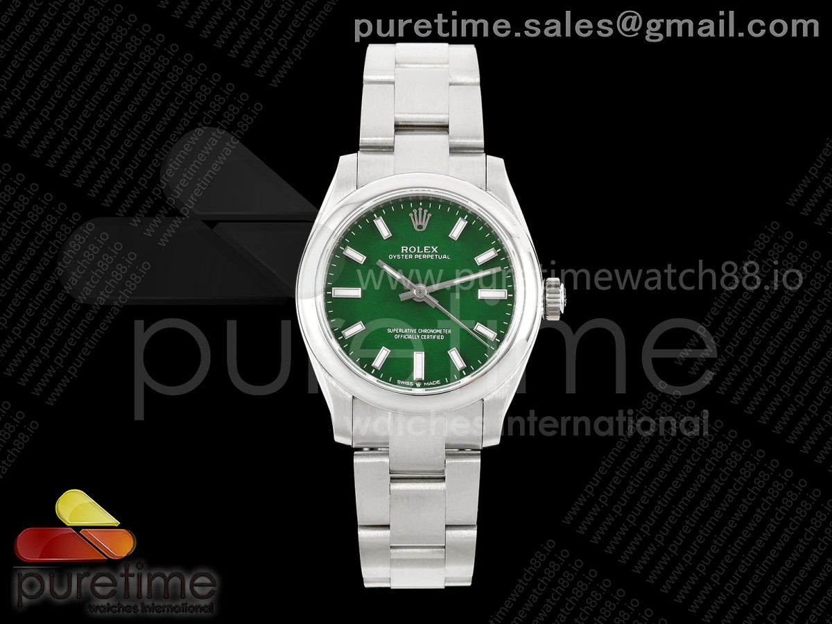 DIWF 롤렉스 오이스터 퍼페츄얼 31미리 그린다이얼 스틸브레이슬릿 Oyster Perpetual 31mm 277200 DIWF Best Edition Green Dial on SS Bracelet A2232