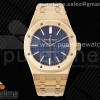 ZF V2 오데마피게 로얄오크 15400 로즈골드 블루다이얼 스틸브레이슬릿 Royal Oak 41mm 15400 RG ZF 1:1 Best Edition Blue Textured Dial on RG Bracelet V2 SA3120 Super Clone