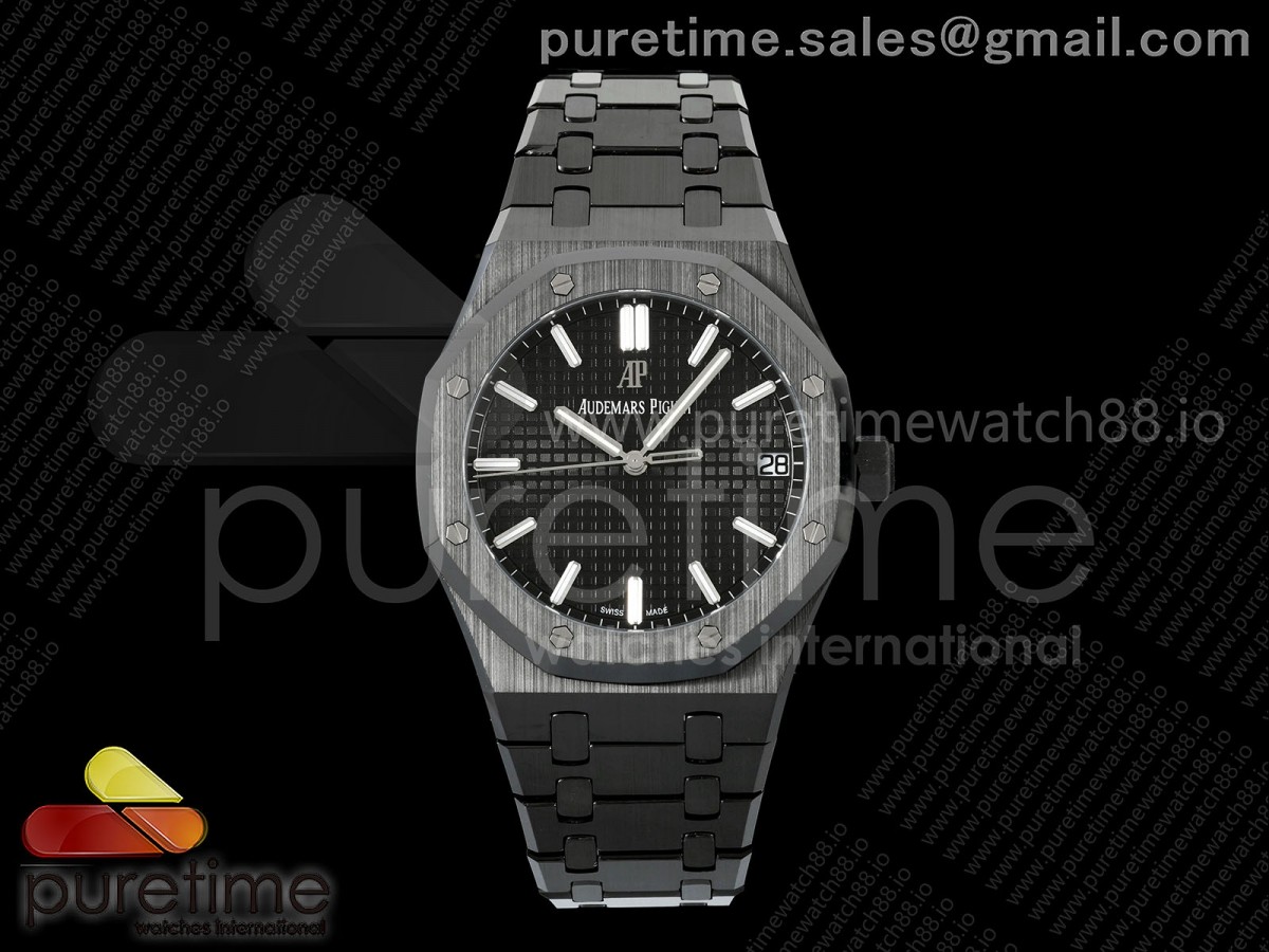 APSF 오데마피게 로얄오크 15500 블랙세라믹 블랙다이얼 세라믹브레이슬릿 Royal Oak 15500 Black Ceramic APSF 1:1 Best Edition Black Dial on Black Ceramic Bracelet SA4302 Super Clone