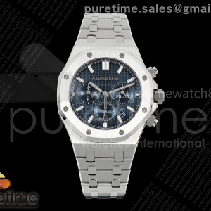 APSF 오데마피게 로얄오크 크로노 26715 블루다이얼 스틸브레이슬릿 Royal Oak Chrono 26715 SS APSF 1:1 Best Edition Blue Dial On SS Bracelet A2385