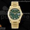 BPF 롤렉스 데이데이트 옐로우골드 그린로만다이얼 스틸브레이슬릿 Day Date 40 228238 YG 316L BPF 1:1 Best Edition Green Dial on YG Bracelet A3255