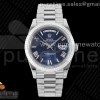 GMF V2 롤렉스 데이데이트40 텅스텐(Cu-W metal) 블루로만다이얼 스틸브레이슬릿 DayDate 40 SS JDF Gain Weight 904L Steel Blue Dial Roman Markers on President Bracelet A2836 V2
