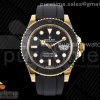 CLEANF 클린공장 롤렉스 요트마스터42 옐로우골드 블랙세라믹베젤 블랙다이얼 오이스터플렉스스트랩 Yacht-Master 42mm 226658 YG Clean Factory 1:1 Best Edition 3D Black Ceramic Bezel on Oysterflex Strap VR3235