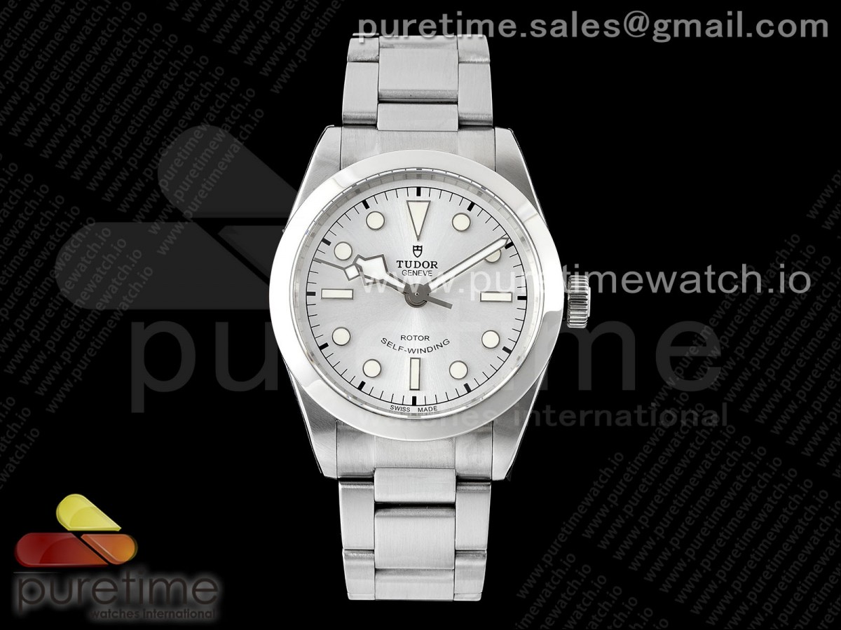 KRF V3 블랙베이36 실버다이얼 스틸브레이슬릿 Black Bay 36 KRF 1:1 Best Edition Silver Dial on SS Bracelet A2824 V3