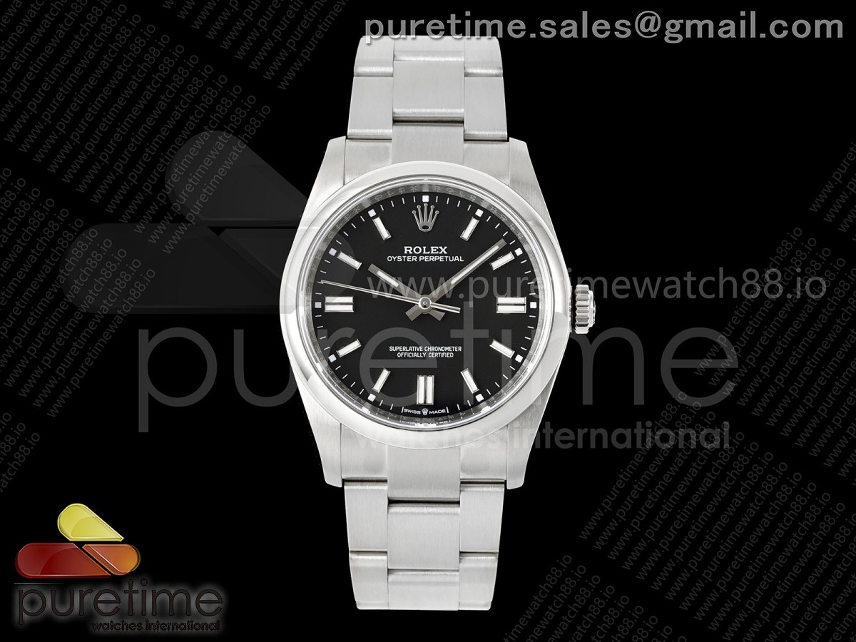 KRF 롤렉스 오이스터 퍼페츄얼 36미리 2025블랙다이얼 스틸브레이슬릿 Oyster Perpetual 126000 36mm KRF 1:1 Best Edition 904L Steel 2025 Black Dial VR3230