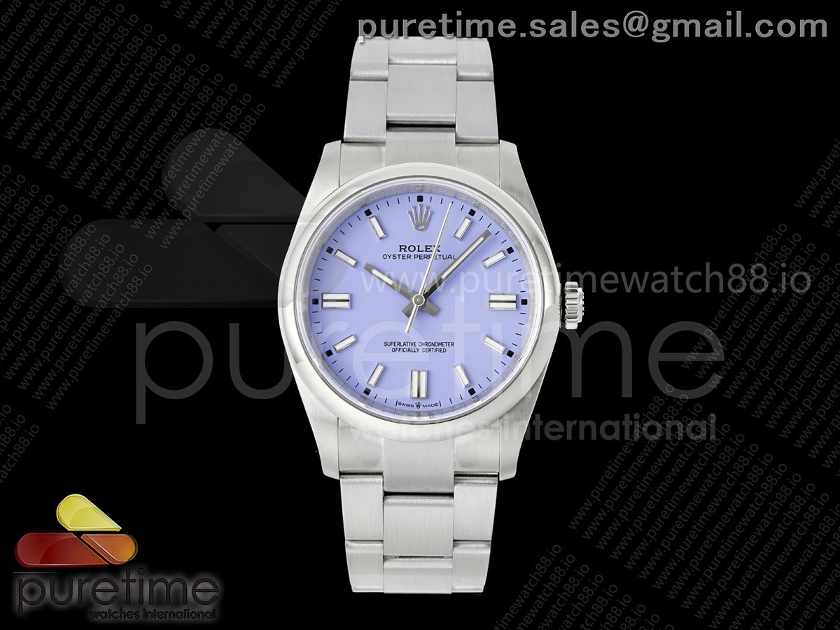 KRF 롤렉스 오이스터 퍼페츄얼 36미리 라벤더퍼플다이얼 스틸브레이슬릿 Oyster Perpetual 126000 36mm KRF 1:1 Best Edition 904L Steel 2025 Lavender Purple Dial VR3230