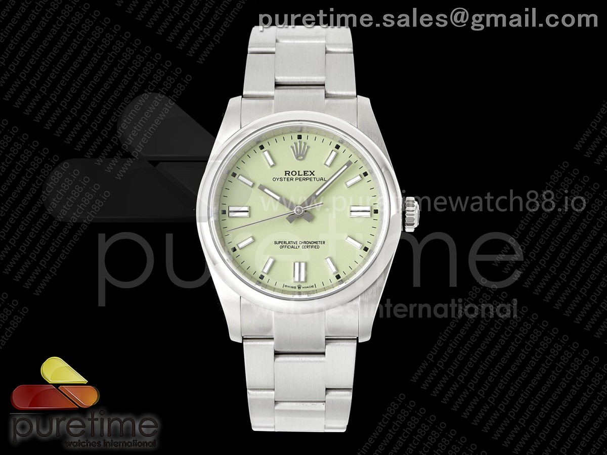 KRF 롤렉스 오이스터 퍼페츄얼 36미리 2025피스타치오다이얼 스틸브레이슬릿  Oyster Perpetual 126000 36mm KRF 1:1 Best Edition 904L Steel 2025 Pistachio Green Dial VR3230