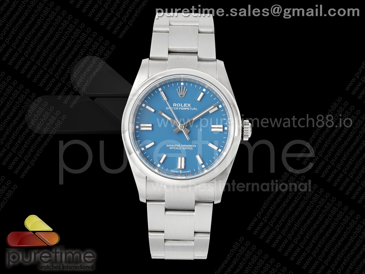 KRF 롤렉스 오이스터 퍼페츄얼 36미리 2025블루다이얼 스틸브레이슬릿  Oyster Perpetual 126000 36mm KRF 1:1 Best Edition 904L Steel 2025 Blue Dial VR3230