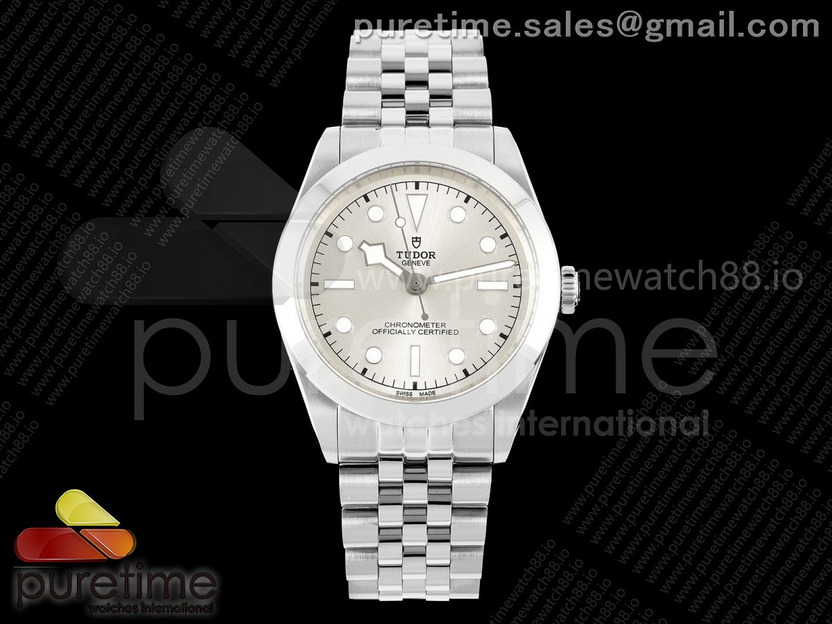 KRF 튜더 블랙베이39 실버다이얼 스틸브레이슬릿 Black Bay 39mm SS KRF 1:1 Best Edition Silver Dial on Jubilee Bracelet A2824