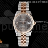 GMF V2 롤렉스 데이저스트36 로즈골드콤비 그레이로만다이얼 스틸브레이슬릿 DateJust 36 SS/RG 126231 JDF RG Plated 904L Steel Gray Dial Roman Markers on Jubilee Bracelet V2