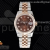 GMF V2 롤렉스 데이저스트36 로즈골드콤비 브라운텐포인트다이얼 스틸브레이슬릿  DateJust 36 SS/RG 126231 JDF RG Plated 904L Steel Brown Dial Diamonds Markers on Jubilee Bracelet V2