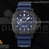 SBF 파네라이 44mm PAM1232 카보테크 블루다이얼 블루러버스트랩  PAM1232 W Carbotech SBF 1:1 Best Edition Blue Dial on Blue Rubber Strap P900