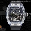 RMF 리차드밀 RM035 트랜스페런트 투명케이스 스켈레톤다이얼 블랙러버스트랩 RM035 Transparent RMF Best Edition Skeleton Dial on Black Rubber Strap Clone RMUL2
