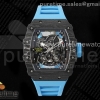 SONICF V2 리차드밀 RM035 카본 스켈레톤다이얼 블루러버스트랩 RM035 Carbon SONIC Best Edition Skeleton Dial on Blue Rubber Strap Clone RMUL2 V2