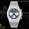 IPF 오데마피게 로얄오크 크로노 26331 블루/화이트다이얼 스틸브레이슬릿 Royal Oak Chrono 26331 SS IPF 1:1 Best Edition Blue/White Dial on SS Bracelet A7750