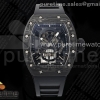 YSF 리차드밀 RM52 블랙 스컬 뚜르비옹 블랙카본 블랙러버스트랩  RM52 Black Skull Tourbillon Black Carbon YSF Best Edition on Black Rubber Strap