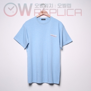 GOD공장 발렌시아가 웨이브로고 라운다 반팔 티셔츠