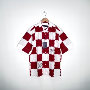 GOD공장 루이비통 X NIGO 레드체크 반팔 셔츠