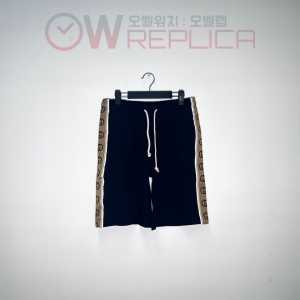 GOD공장 구찌 옆라인 GG로고 블랙밴딩 반바지