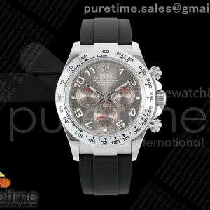 QF V3 롤렉스 데이토나 텅스텐(Cu-W) 그레이아라빅다이얼 오이스터플렉스러버스트랩 Daytona 116509 QF 1:1 Best Edition Gray Numeral Dial on Oysterflex Strap SH4130 V3 (Gain Weight)
