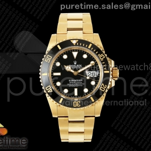 QF 롤렉스 신형서브마리너 41미리 옐로우골드 블랙다이얼 스틸브레이슬릿 프리스프렁 Submariner 41mm 126618 LN Black Ceramic 904L Steel QF 1:1 Best Edition JH3235 Free Sprung