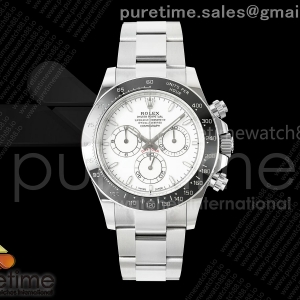 QF 롤렉스 2025데이토나 화이트다이얼 스틸브레이슬릿 프리스프렁 Daytona 126502 QF 1:1 Best Edition White Dial on SS Bracelet JH4131 (Free Sprung)