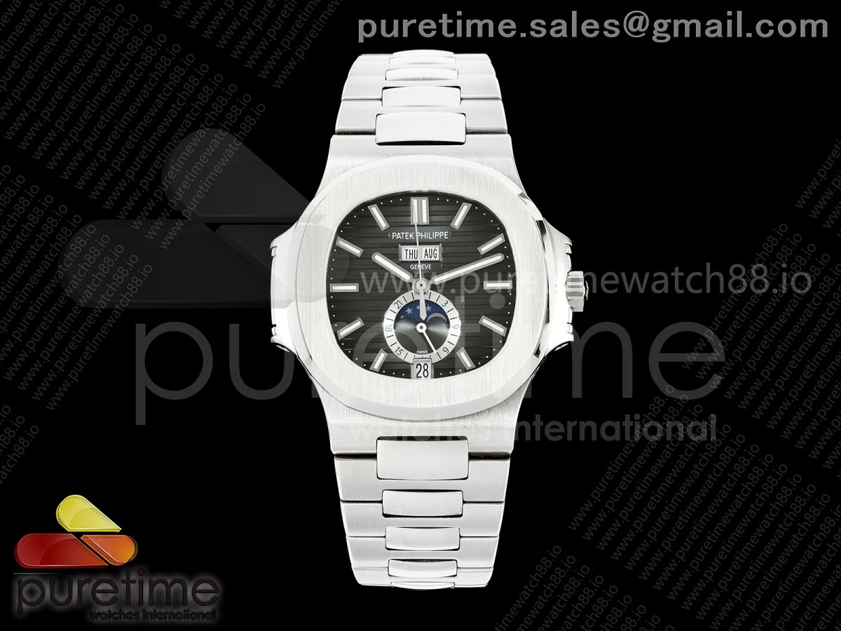 DF 파텍필립 노틸러스 5726 블랙다이얼 스틸브레이슬릿 Nautilus 5726 SS DF 1:1 Best Edition Black Dial on SS Bracelet A324