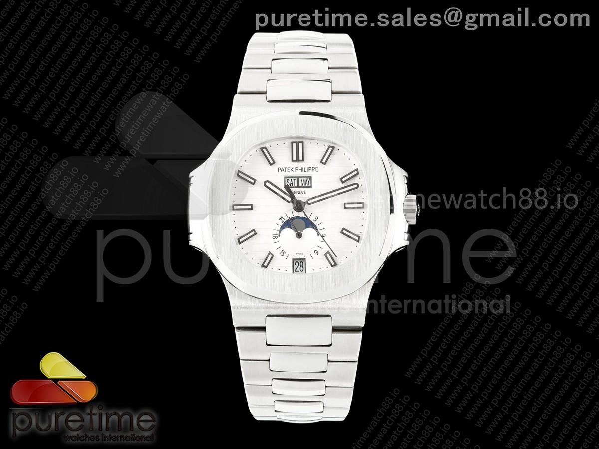 DF 파텍필립 노틸러스 5726 화이트다이얼 스틸브레이슬릿 Nautilus 5726 SS DF 1:1 Best Edition White Dial on SS Bracelet A324