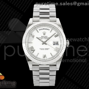 (NEW) VSF V2 롤렉스 데이데이트40 텅스텐(Cu-W) 화이트로만다이얼 스틸브레이슬릿 182g DayDate 40 228239 VSF 1:1 Best Edition White Roman Dial on President Bracelet VS3255 V2