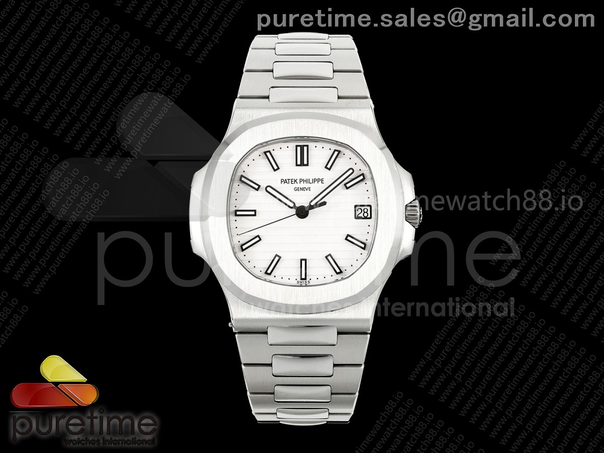 DDF 파텍필립 노틸러스 5711 화이트다이얼 스틸브레이슬릿 Nautilus 5711 DDF 1:1 Best Edition White Textured Dial on SS Bracelet DD324 Super Clone