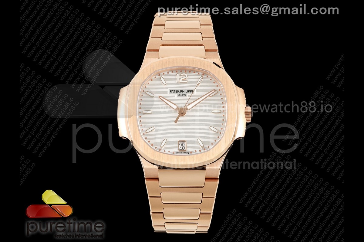 DDF 파텍필립 노틸러스 7118 레이디 로즈골드 실버다이얼 스틸브레이슬릿 Nautilus 7118 RG Ladies DDF 1:1 Best Edition Silver Dial on RG Bracelet DD324 Super Cloneper Clone